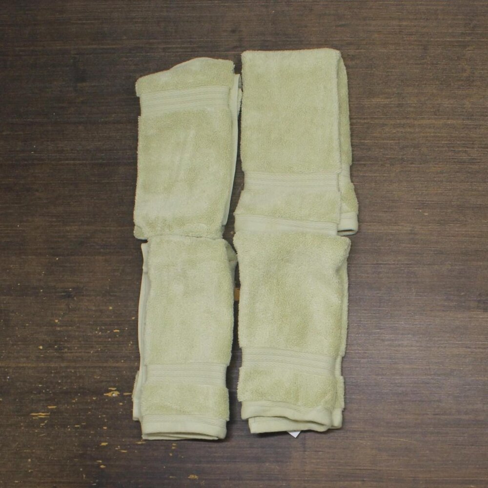 NEW Home Weavers Elegance Essentials 4-pc. Solid Hand Towel Yellow Green 16x24 - Picture 4 of 5